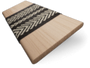ColorizedSwatch Natural Bamboo Driftwood & Tapestry Sand Wooden Blind - 50mm Slat sample image 3390