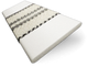 ColorizedSwatch Vintage White & Woven Domino Wooden Blind - 50mm Slat sample image 3396