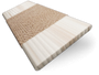 ColorizedSwatch  Nordic Oak & Chevron Tan Faux Wood Blind - 50mm Slat sample image 3398