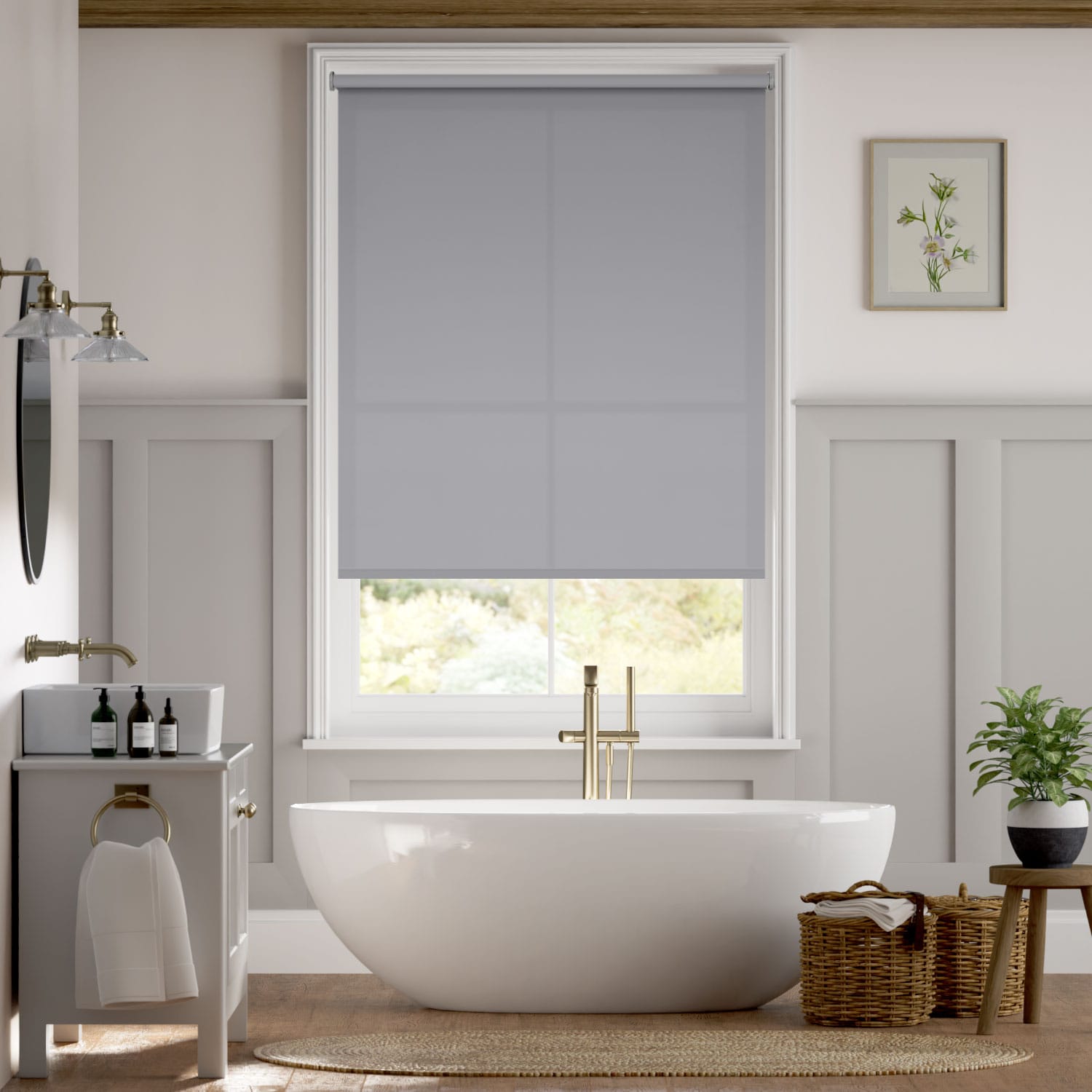 Colorized Valencia Seaside Grey Roller Blind 3459
