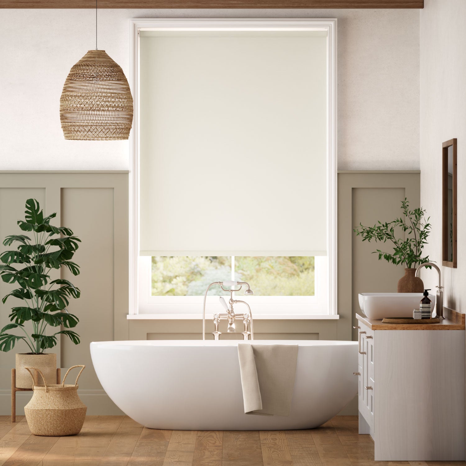 Colorized PVC Blackout Fawn Roller Blind 3481