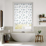 Colorized Splash Blackout Beach Hut Navy Roller Blind 3561