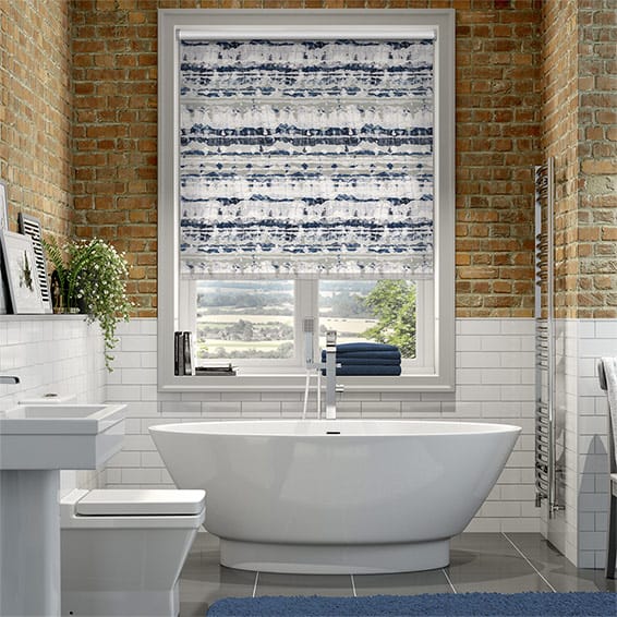 Colorized Splash Blackout Aguas Splash Blue Roller Blind 3592