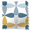 ColorizedSwatch Circus Leaves Blue Roller Blind sample image 3618