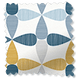 ColorizedSwatch Circus Leaves Blue Roller Blind sample image 3618