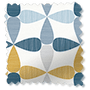 ColorizedSwatch Circus Leaves Blue Roller Blind sample image 3618