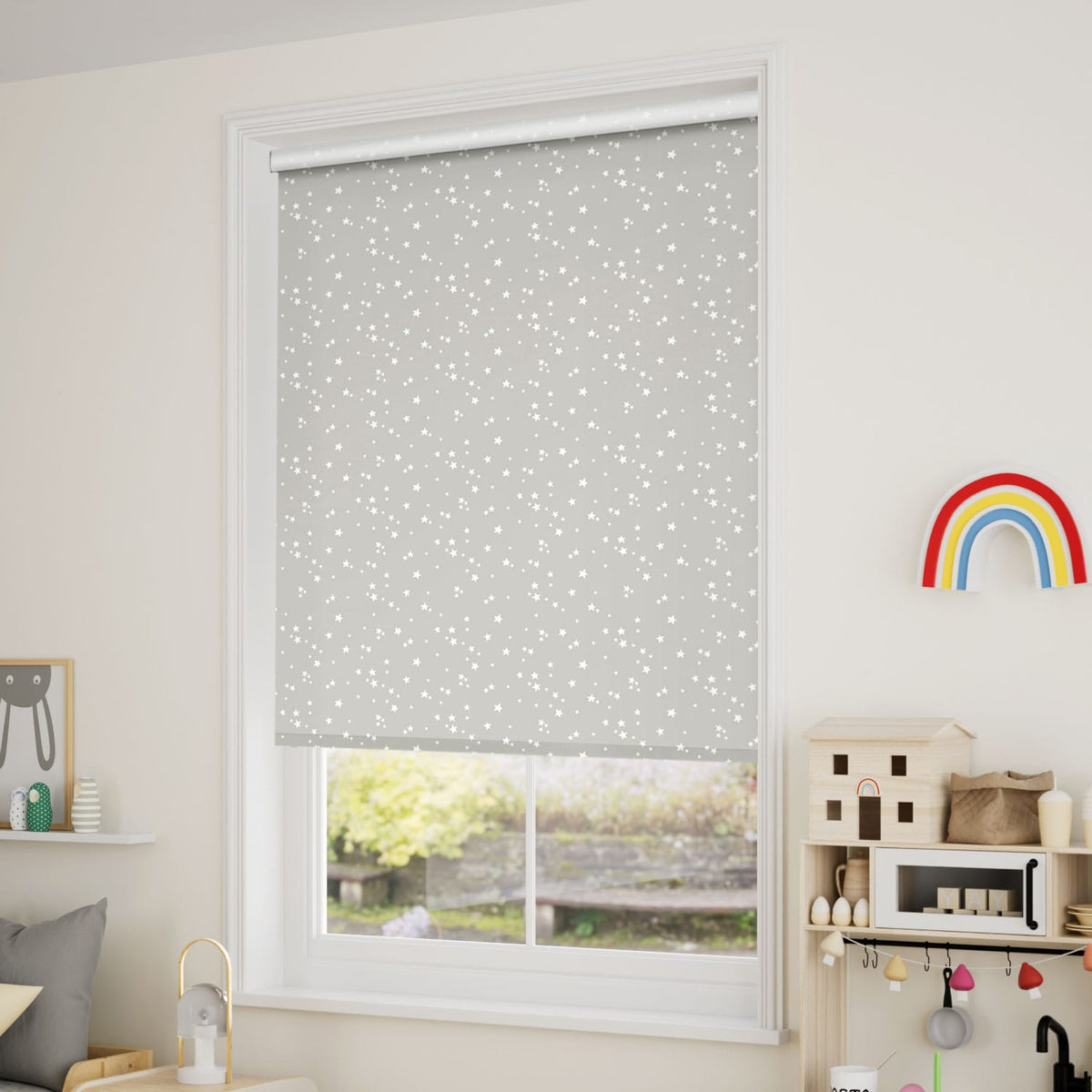 ColorizedZoom Twinkling Stars Blackout Cloud Roller Blind 3675