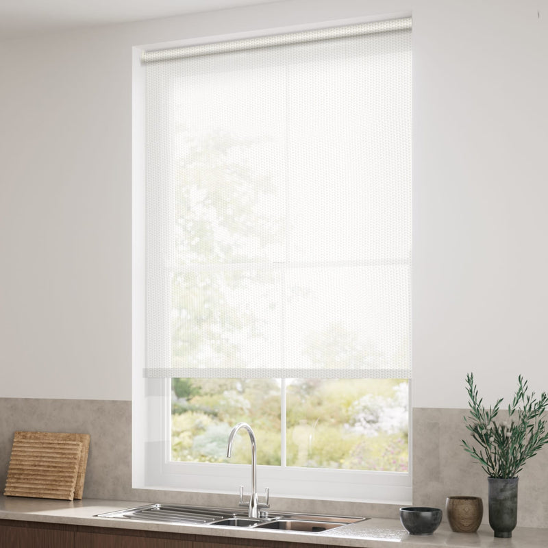 ColorizedZoom Oculus Bone White  Magic Screen Roller Blind 3733