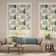 Colorized Silhouette Peacock Roller Blind 3755