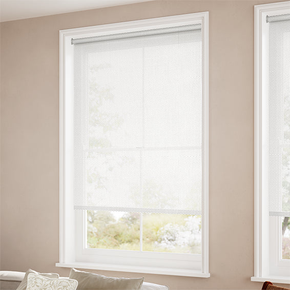 ColorizedZoom Electric Oculus Cotton White  Roller Blind 3856