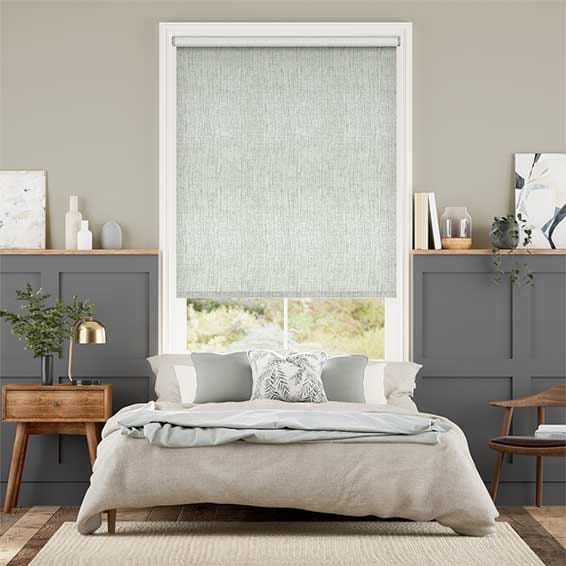 Colorized Electric Thermal Luxe Dimout Limestone Roller Blind 3866