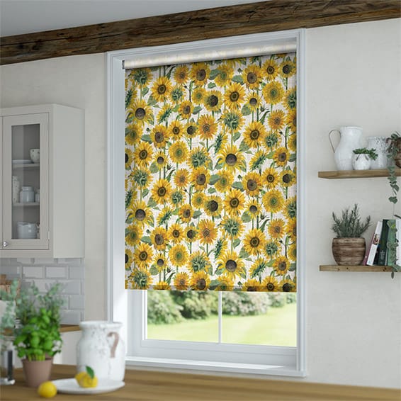 ColorizedZoom Choices Sunflowers Yellow Roller Blind 3937