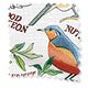 ColorizedSwatch Garden Birds Multi Roller Blind sample image 3940