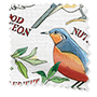 ColorizedSwatch Garden Birds Multi Roller Blind sample image 3940