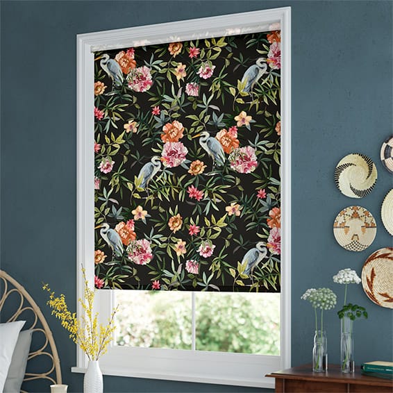 ColorizedZoom Bella Heron Midnight Roller Blind 3941