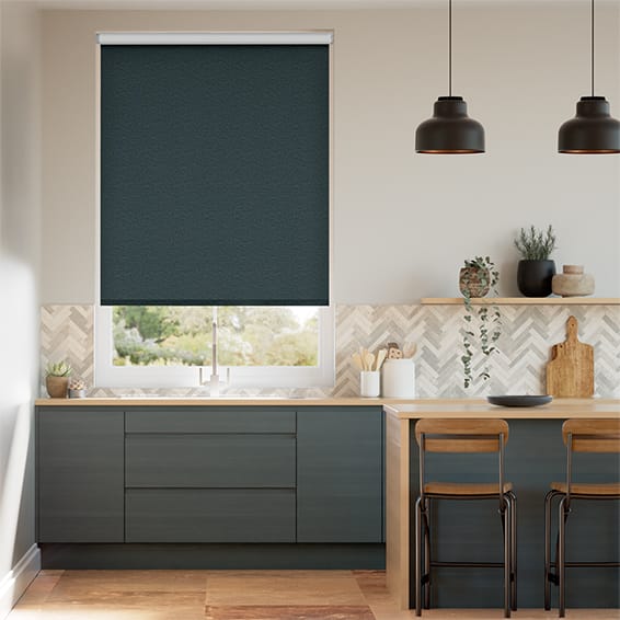 Colorized Fara Blackout Deepest Ocean Roller Blind 4016