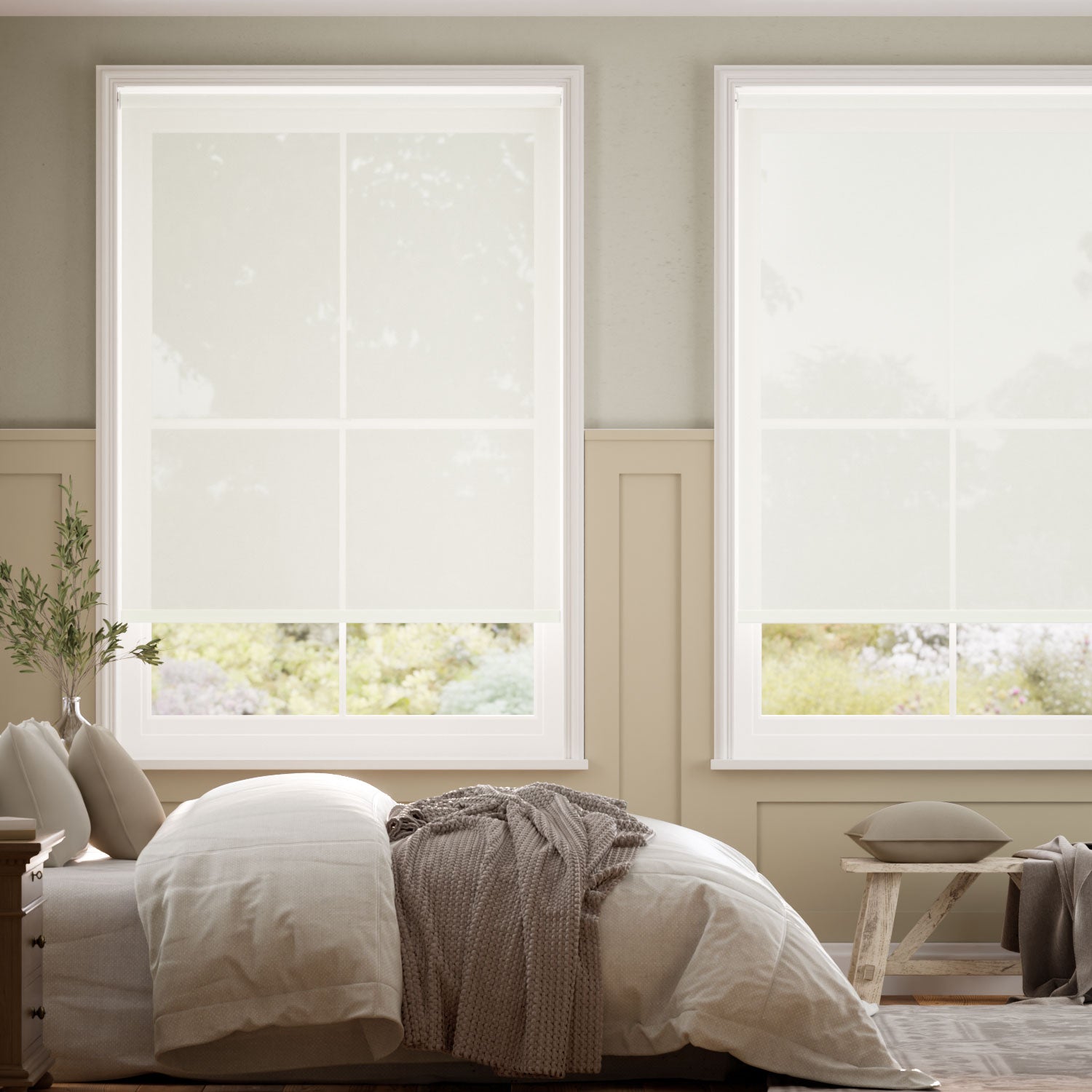 Colorized Oracle Alabaster Magic Screen Roller Blind 4034