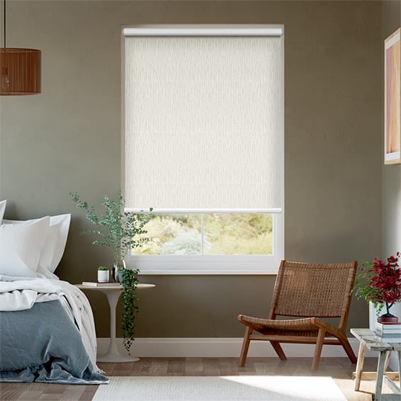 Colorized Electric Static Blackout Ivory Roller Blind 4062