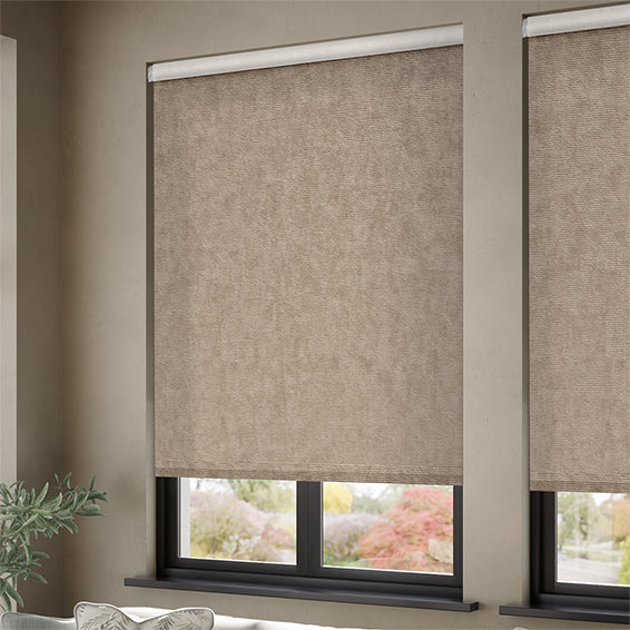 ColorizedZoom Choices Alva Truffle Roller Blind 4123