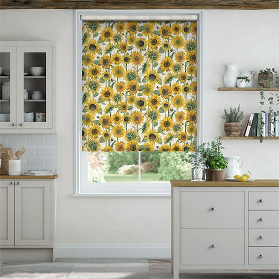 Colorized Electric Choices Sunflowers Yellow Roller Blind 4158