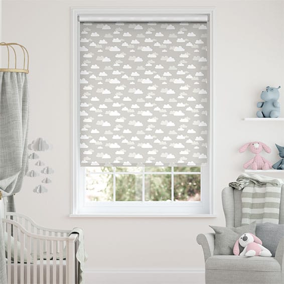 Colorized Electric Fluffy Clouds Blackout Grey Roller Blind 4166