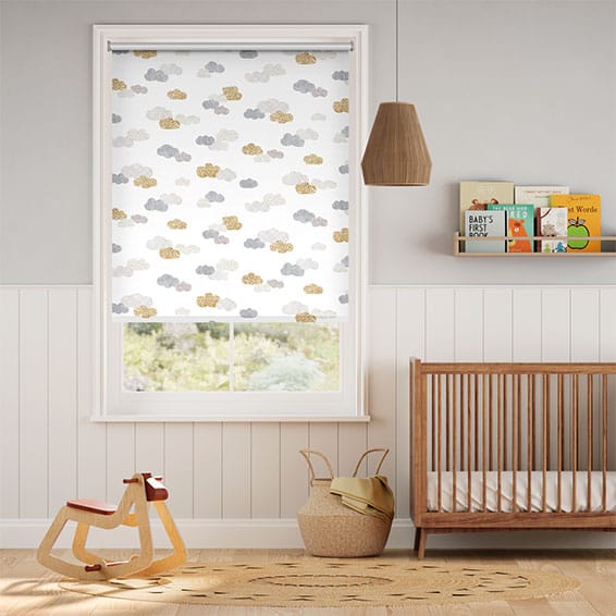 Colorized Happy Clouds Blackout Dawn Roller Blind 4177