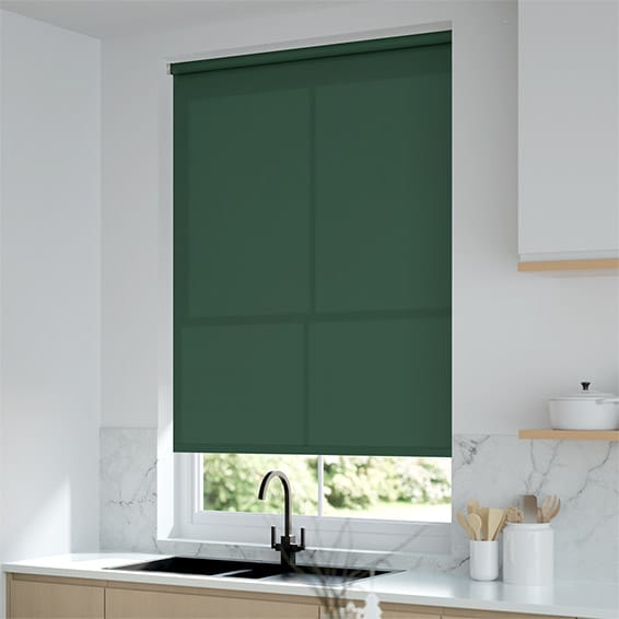 ColorizedZoom Electric Avalon Emerald Green Roller Blind 4242