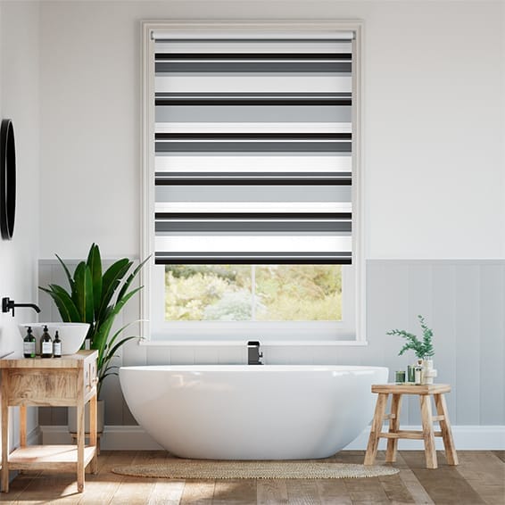 Colorized Twist2Go Splash Blackout Letterbox Noir Roller Blind 4395