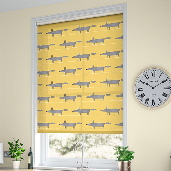 ColorizedZoom Twist2Go Mr Fox Mini Sunflower Roller Blind 4595