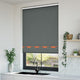 ColorizedZoom Twist2Go Mr Fox Border Charcoal Roller Blind 4597