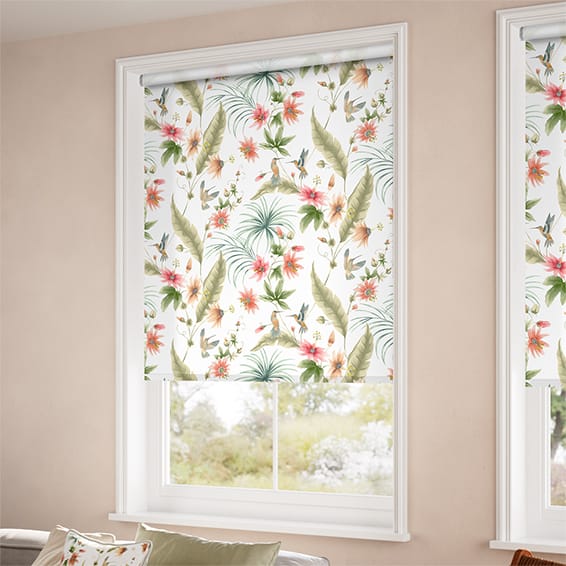 ColorizedZoom Twist2Go Hummingbird Vintage Pink Roller Blind 4609