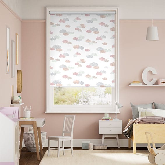 Colorized Twist2Go Happy Clouds Blackout Dusk Roller Blind 4611