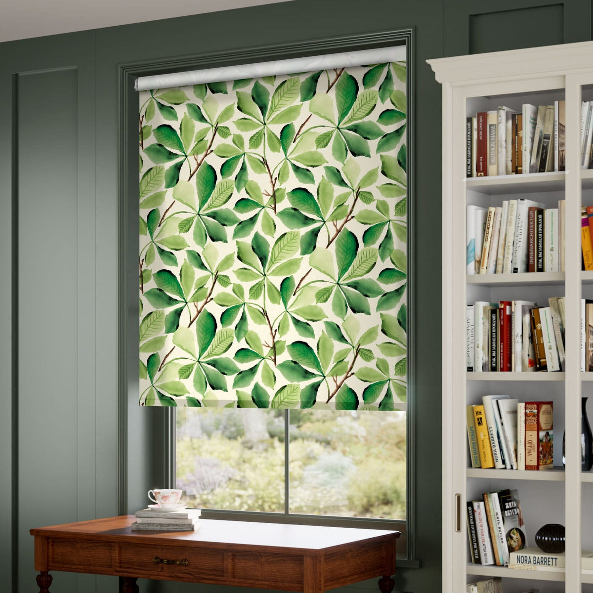 ColorizedZoom Twist2Go Choices Horse Chestnut Green Roller Blind 4660