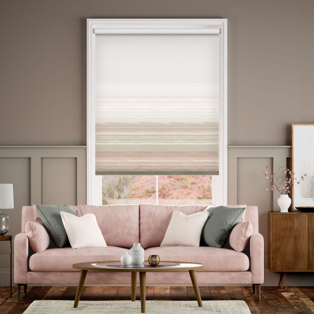 Colorized Twist2Go Choices Horizon Blush Roller Blind 4663