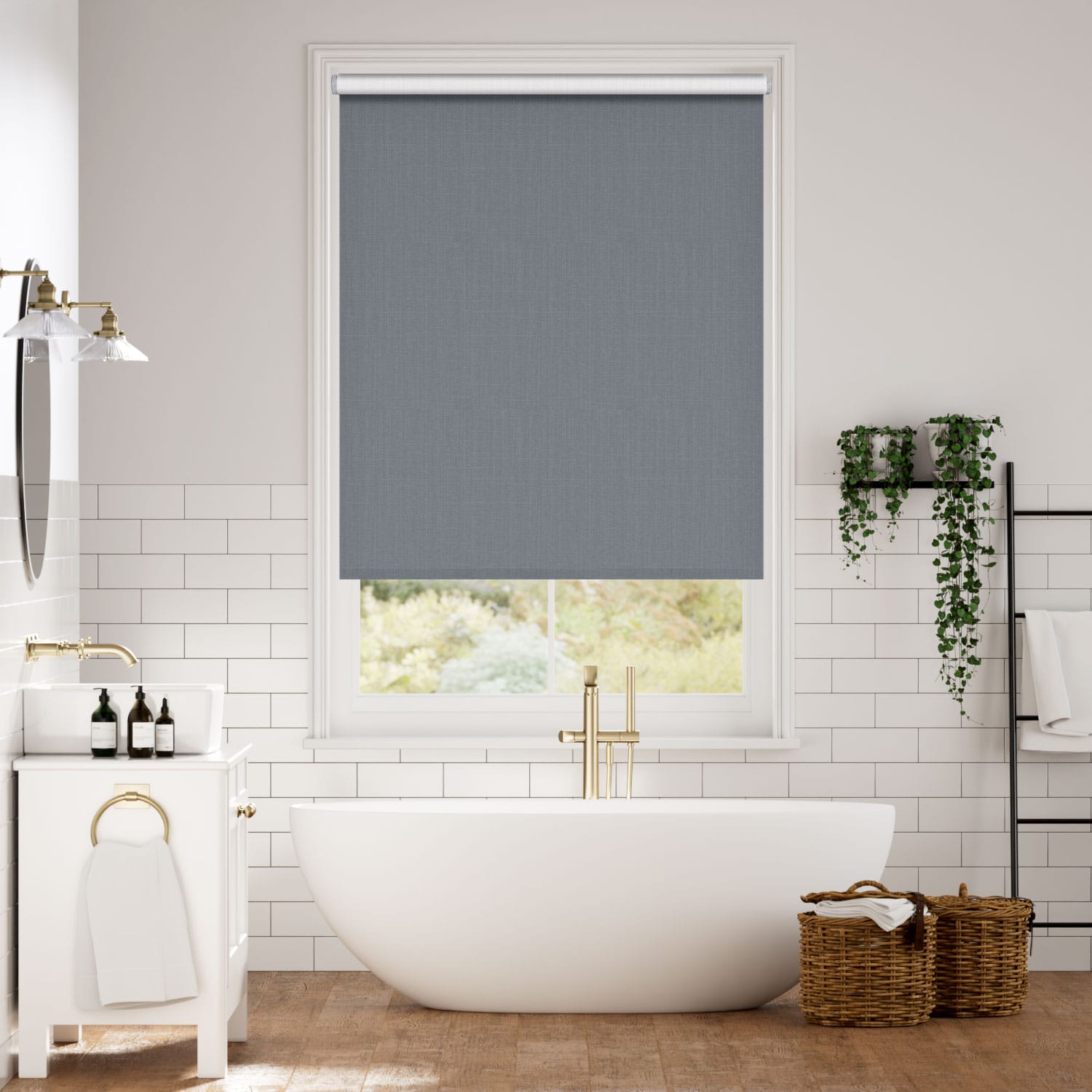 Colorized Twist2Go Choices Averley Blue Grey Roller Blind 4766