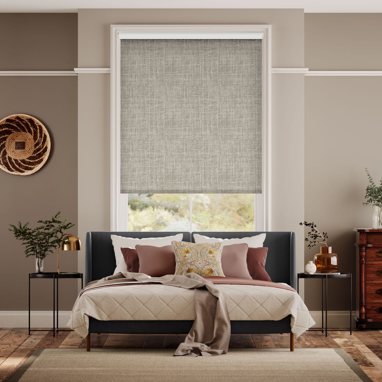 Colorized Twist2Go Moda Blackout Warm Grey Roller Blind 4824