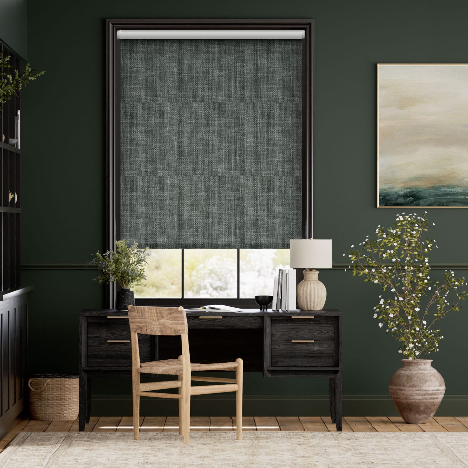 Colorized Twist2Go Moda Blackout Slate Roller Blind 4821