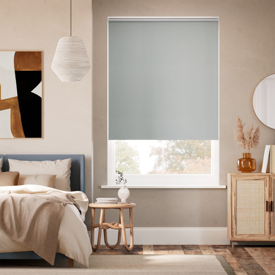 Colorized Twist2Go Chromium Thermal Blackout Fossil Grey Roller Blind 4828