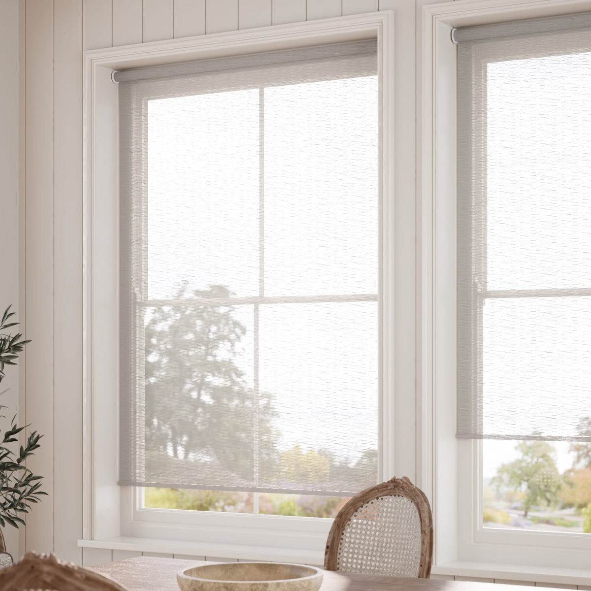 ColorizedZoom Twist2Go Oriel Voile Ash Roller Blind 4843