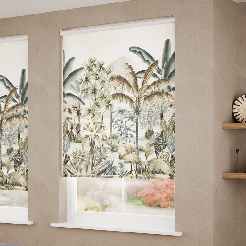 ColorizedZoom Mountain Palm Dawn Roller Blind 5063