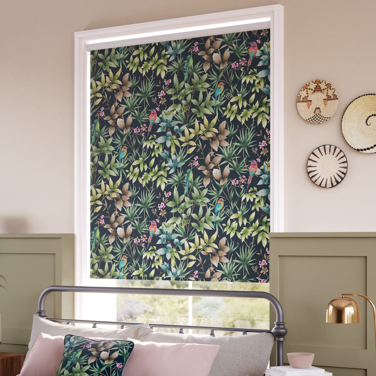 ColorizedZoom Paradiso Teal Roller Blind 5068