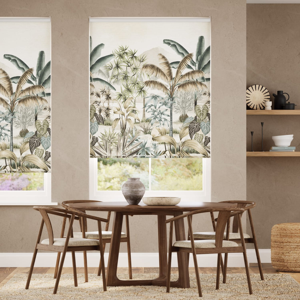 Colorized Twist2Go Mountain Palm Dawn Roller Blind 5076