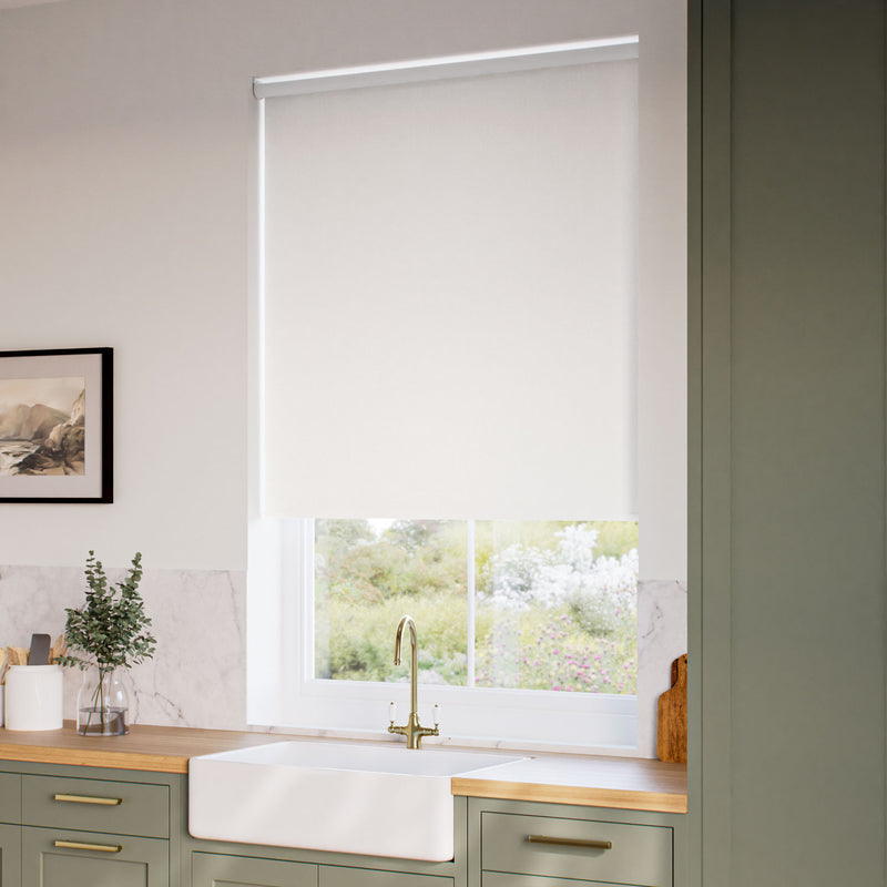 ColorizedZoom Choices Eco-Friendly Caro White  Roller Blind 5123