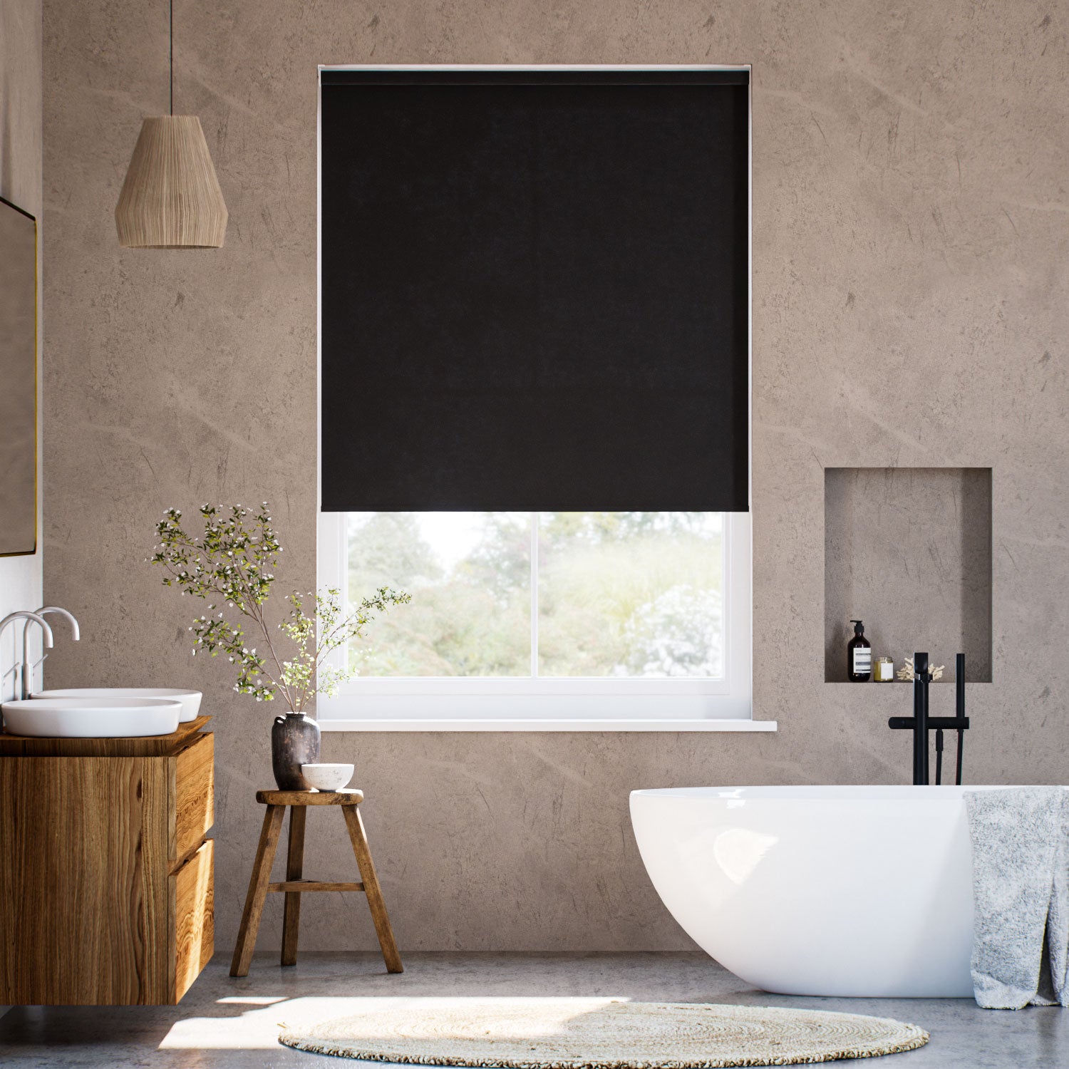 Colorized Notion Midnight Black Roller Blind 5167