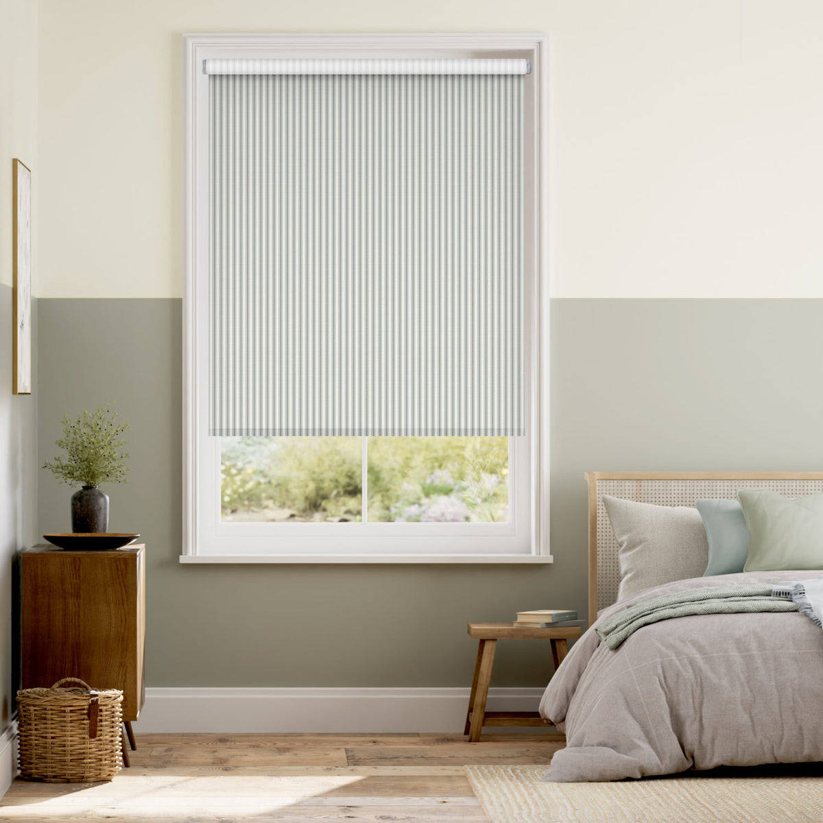 Colorized Chester Stripe Light Grey Roller Blind 5215