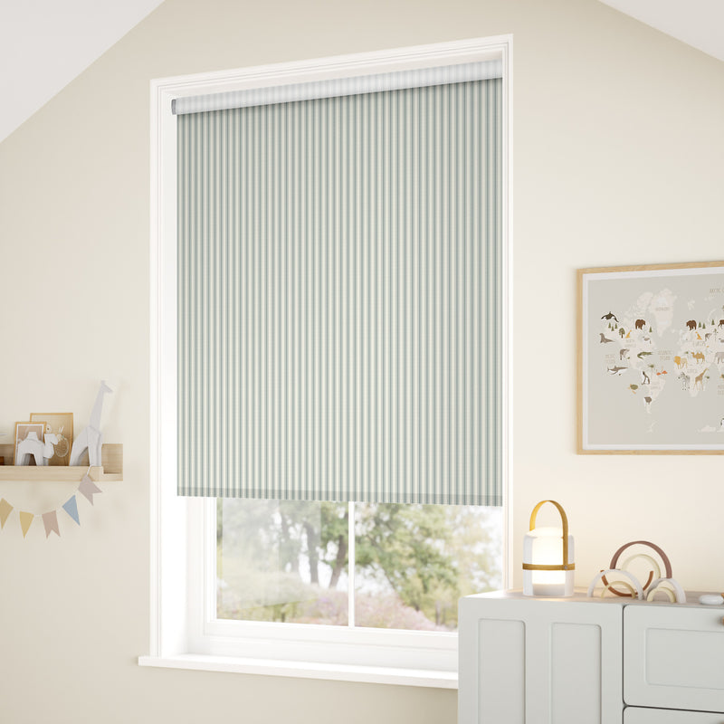 ColorizedZoom Twist2Go Chester Stripe Duck Egg Roller Blind 5217