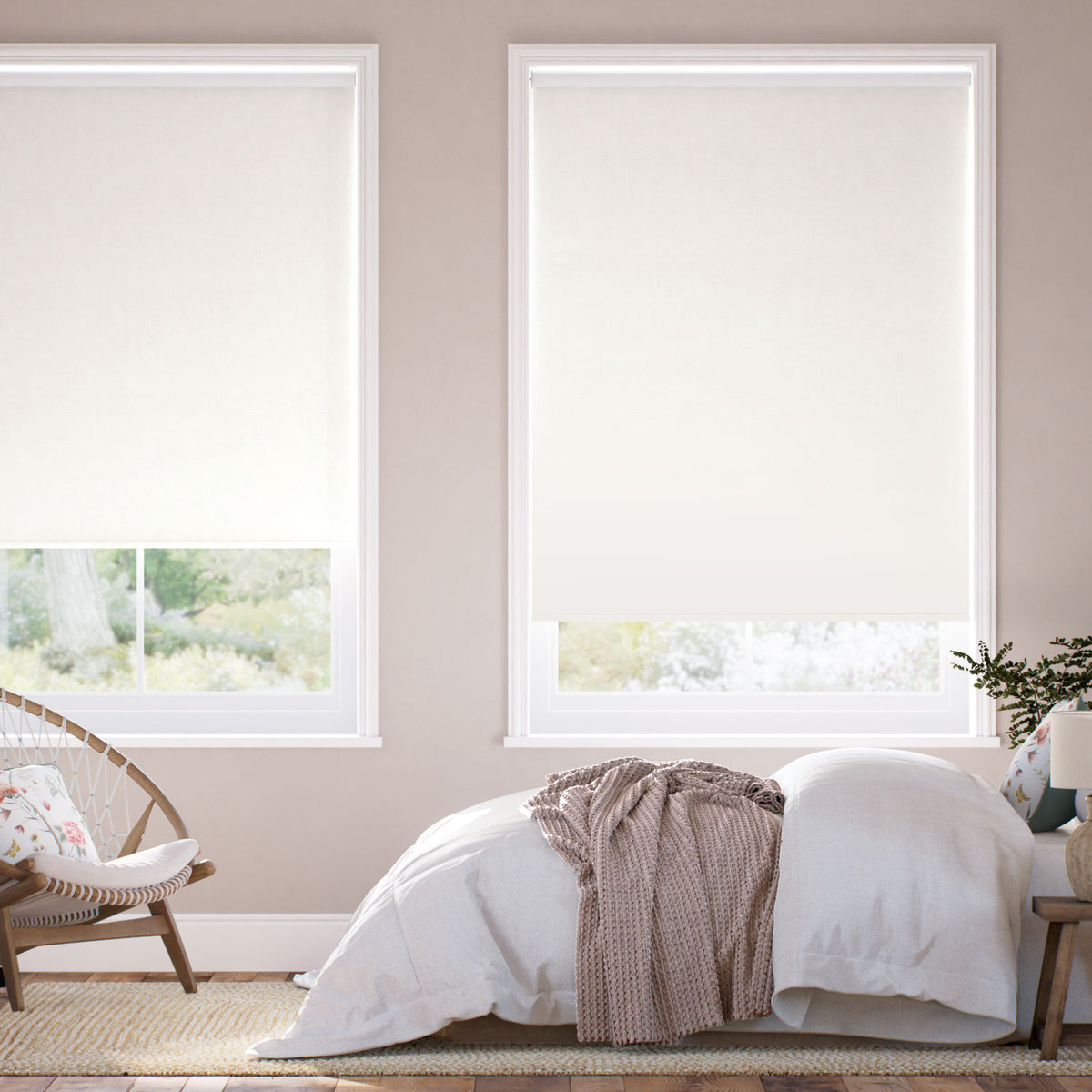 Colorized Twist2Go Choices Columbia Antique White Roller Blind 5232