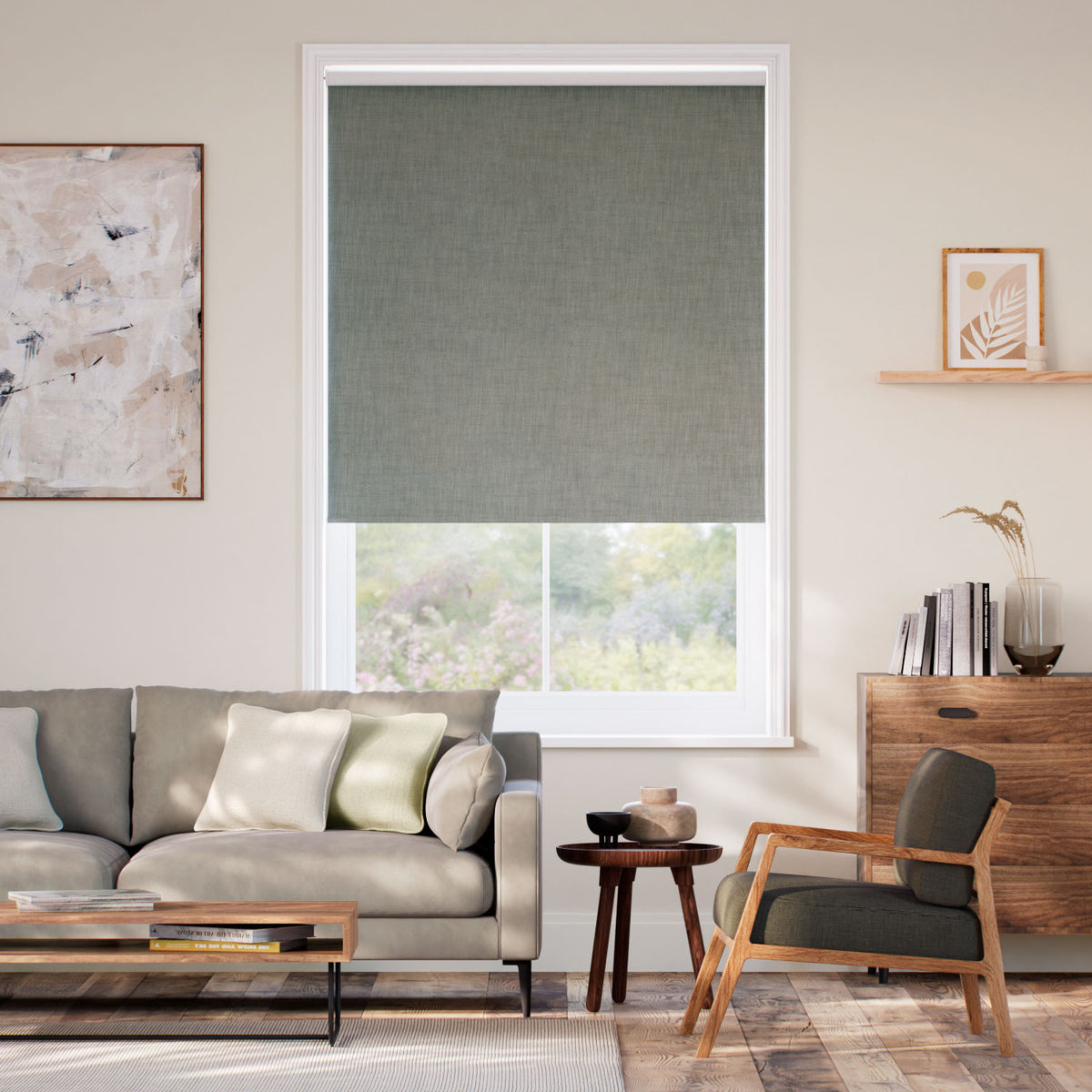 Colorized Twist2Go Choices Eco-Friendly Riley Dolphin Grey Roller Blind 5277