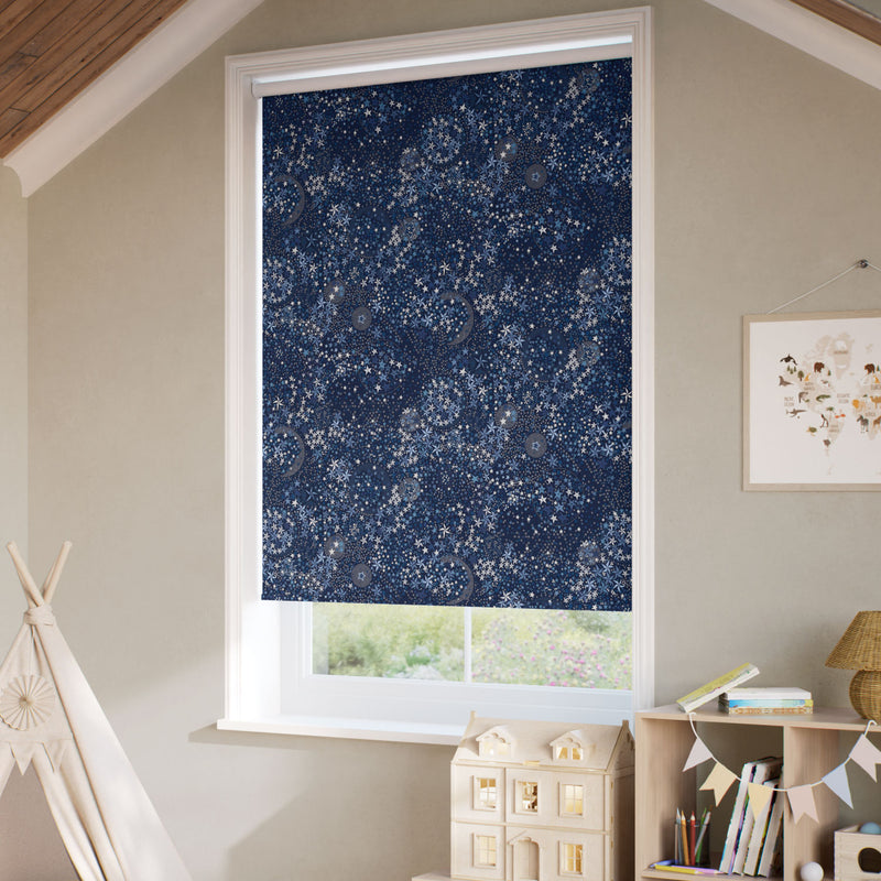ColorizedZoom Adelajda Nighttime Blue Roller Blind 5351