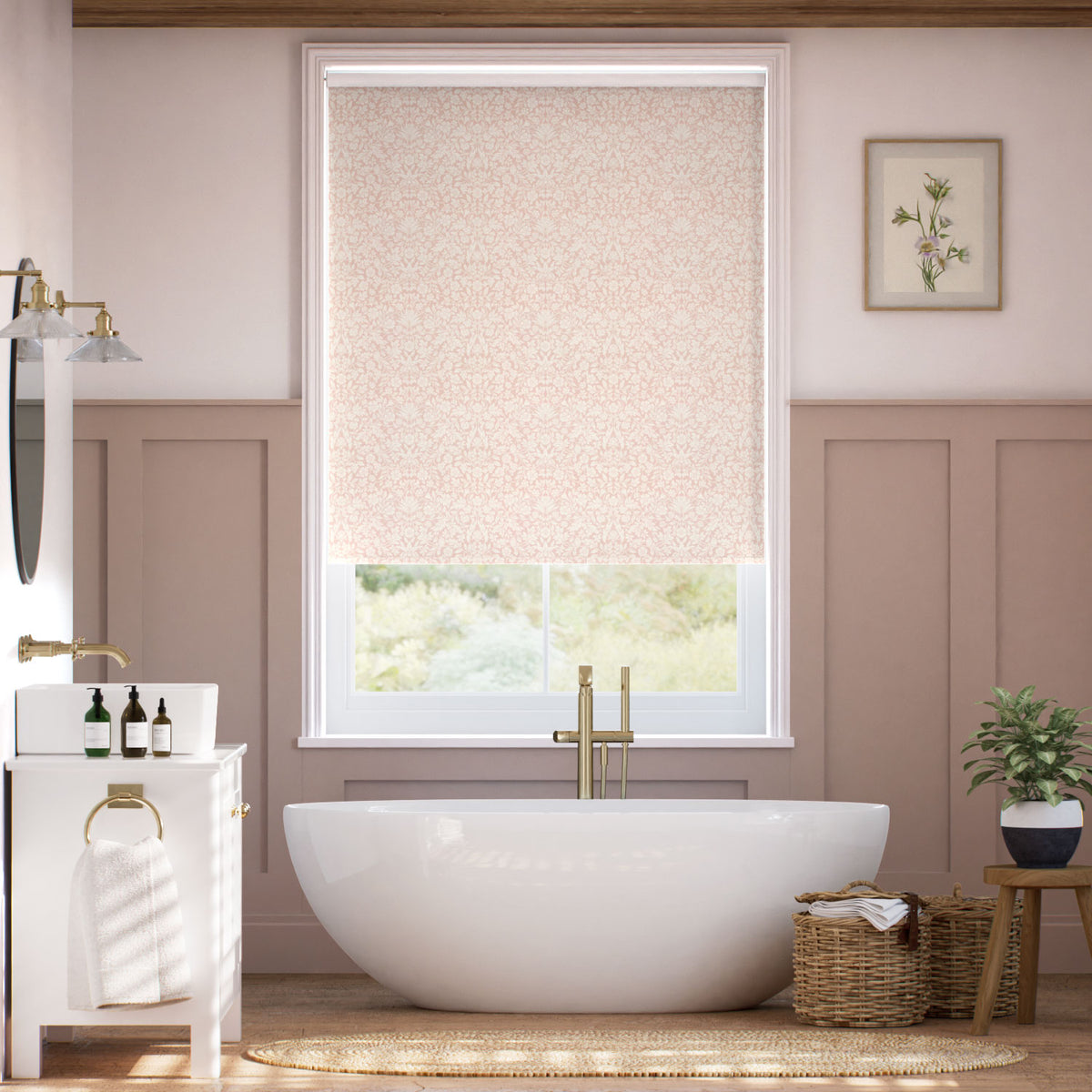 Colorized Eleni Blush Roller Blind 5356